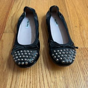 Miu Miu Spiked Ballet Flats - sz 37